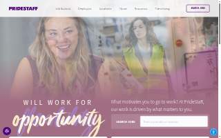 PrideStaff website