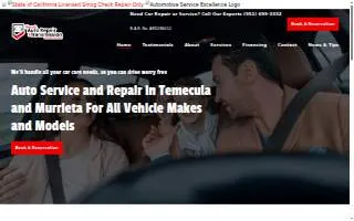 Temecula Auto Repair & Transmission website