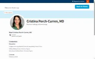 Cristina N. Porch-Curren, MD of Thousand Oaks website