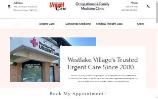 Westlake Village Urgent Care website