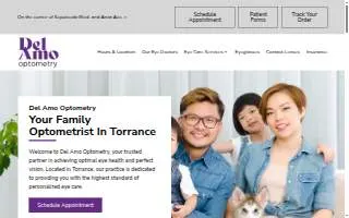 Del Amo Optometry website