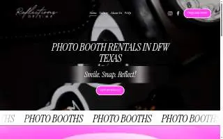 A Reflection of Time Photo Booth Rentals website