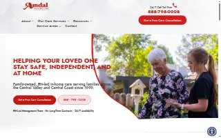Amdal In-Home Care website