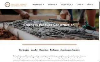 Brothers Vasquez Construction website