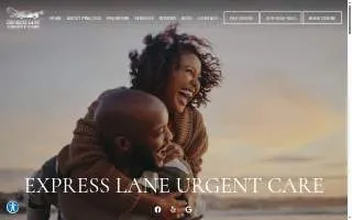 Express Lane Urgent Care website