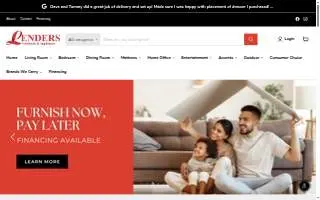 Lenders Furniture website
