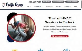 Pacific Breeze Air Systems website
