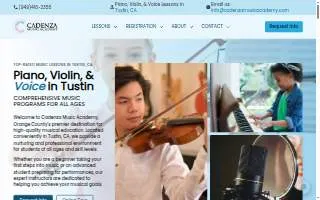 Cadenza Music Academy website