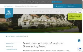 Comfort Keepers of Tustin website