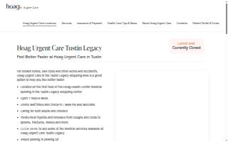 Hoag Urgent Care Tustin Lecacy