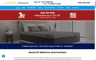 OC Mattress and Furniture of Orange website