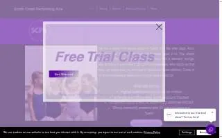 South Coast Performing Arts website