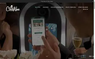 CloudNine Photo Booth website