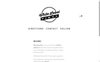 White Label Vinyl website