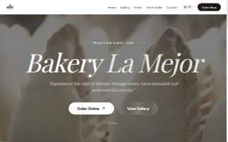 Bakery La Mejor website