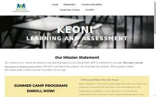KEONI Learning and Assessment website