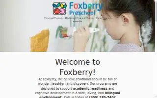 Foxberry Preschool website