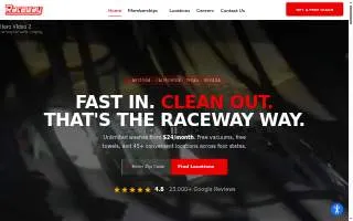 Raceway Express Car Wash of Upland website