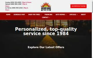 Sunland Tire & Auto Repair of Upland website