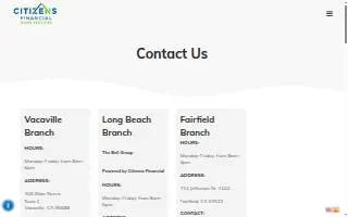 Citizens Financial website