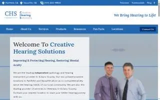 Creative Hearing Solutions website
