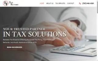 Tax Factory of Vacaville website
