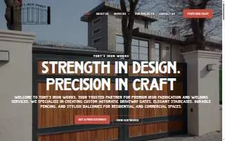 Tonys Iron Works website