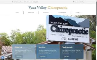 Vaca Valley Chiropractic website