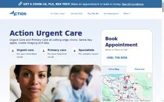 Action Urgent Care of Vallejo website