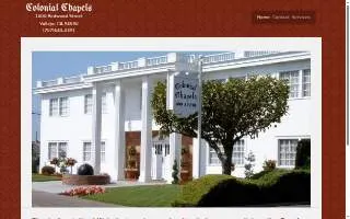 Colonial Chapels website
