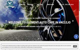 Element Auto Care Vallejo website