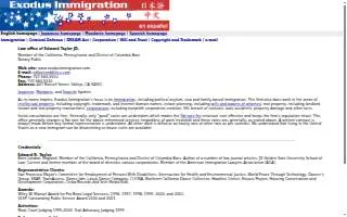 Exodus Immigration website
