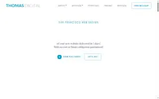 Thomas Digital Web Design of Vallejo website