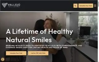 Vallejo Family Dentistry website