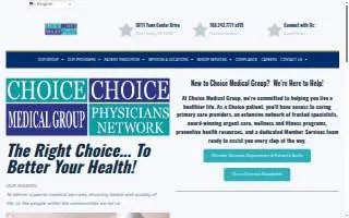 Choice Urgent Care of Victorville website