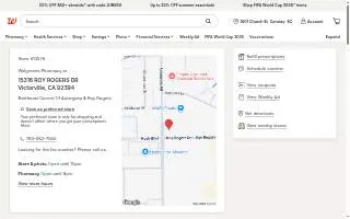 Walgreens Pharmacy of Victorville website