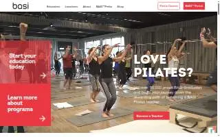 BASI Pilates - Sacramento of Vineyard website