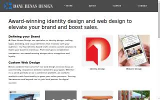 Dane Henas Design website