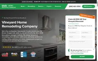 GVD Renovations & Remodeling of Vineyard website