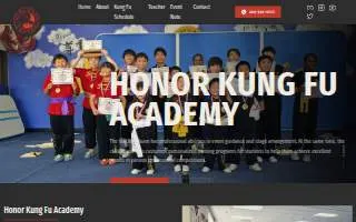 Honor Kung Fu Academy of Vineyard website