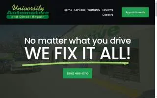 University Automotive of Vineyard website