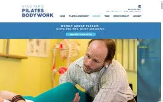Vineyard Pilates & Bodywork website
