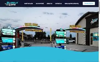 Bubble Zone Car Wash website