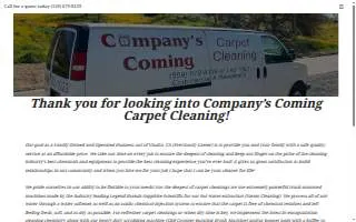 Company's Coming Carpet Cleaning website
