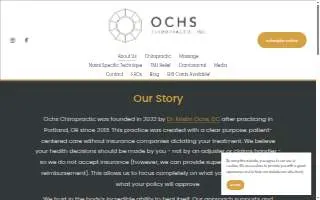 Ochs Chiropractic, Inc. website