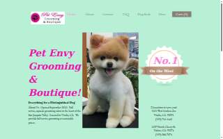 Pet Envy Grooming & Boutique website