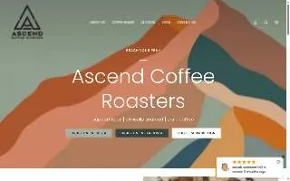 Ascend Coffee Roasters website