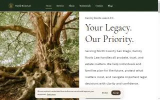 Family Roots Law, A.P.C website