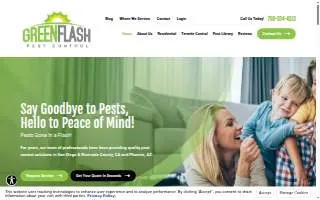 Green Flash Pest Control website
