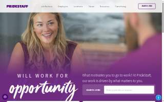 PrideStaff website